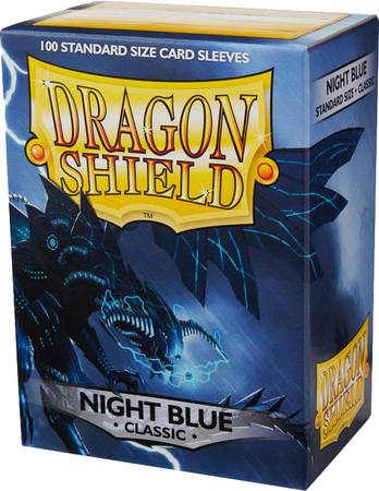 Dragon Shield Night Blue Calssic 100ct Standard Sized Sleeves AT 10042 Sleeves Dragon Shield Night Blue Calssic 100ct Standard Sized Sleeves AT 10042 Sleeves