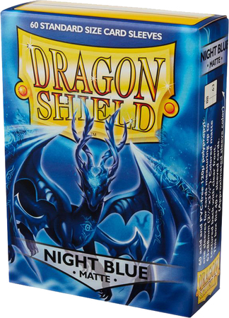 Dragon Shield Night Blue Matte 60ct Standard Sized Sleeves AT 11242 Sleeves Dragon Shield Night Blue Matte 60ct Standard Sized Sleeves AT 11242 Sleeves