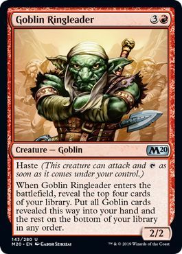 Goblin Ringleader 143 280 Magic 2020 M20 Singles Goblin Ringleader 143 280 Magic 2020 M20 Singles