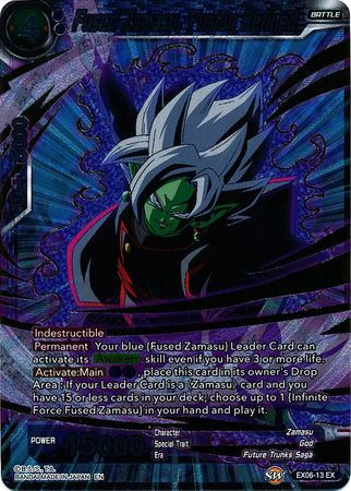Fused Zamasu Fusion Refined EX06 13 Foil Expansion Rare Dragon Ball Super Special Anniversary Box Foil Singles Fused Zamasu Fusion Refined EX06 13 Foil Expansion Rare Dragon Ball Super Special Anniversary Box Foil Singles