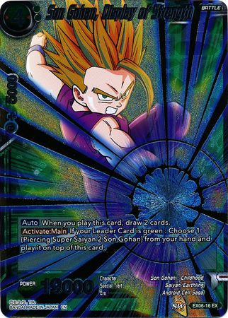 Son Gohan Display of Strength EX06 16 Foil Expansion Rare Dragon Ball Super Special Anniversary Box Foil Singles Son Gohan Display of Strength EX06 16 Foil Expansion Rare Dragon Ball Super Special Anniversary Box Foil Singles