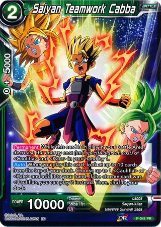 Saiyan Teamwork Cabba P 041 PR Alternate Art Promo Saiyan Teamwork Cabba P 041 PR Alternate Art Promo