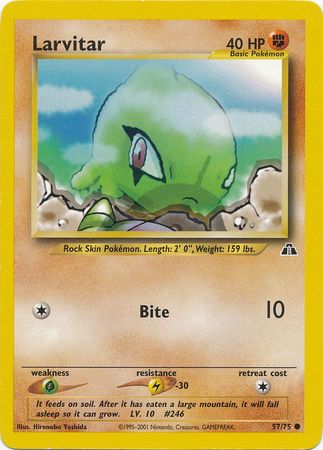 57/75 Unlimited NM Neo Discovery Set Pokemon Card Common Details about   LARVITAR 