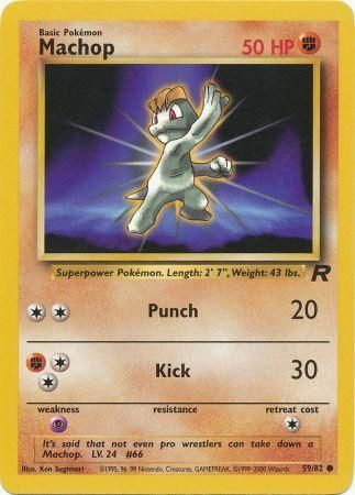 59/82 Pokemon Card Machop Team Rocket EX 