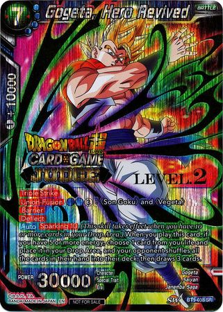 Gogeta Hero Revived BT5 038 Level 2 Judge Promo Dragon Ball Super Judge Promos Gogeta Hero Revived BT5 038 Level 2 Judge Promo Dragon Ball Super Judge Promos