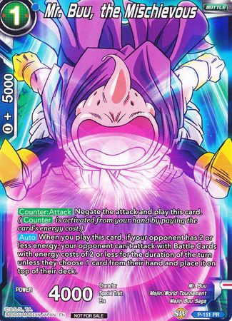 Mr Buu the Mischievous P 151 Promo Dragon Ball Super Tournament Promos Mr Buu the Mischievous P 151 Promo Dragon Ball Super Tournament Promos