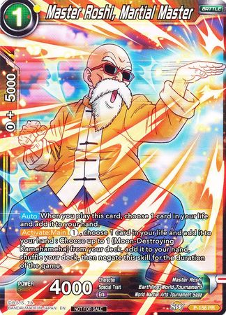 Master Roshi Martial Master P 158 Promo Dragon Ball Super Tournament Promos Master Roshi Martial Master P 158 Promo Dragon Ball Super Tournament Promos