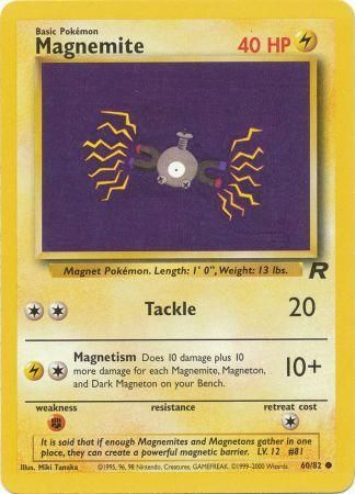 Details about   Magnemite 60/82 Team Rocket Pokemon Card NM 
