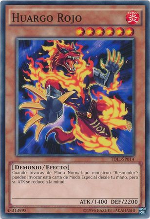 Huargo Rojo TDIL SP014 Common Unlimited Spanish Yugioh Cards Huargo Rojo TDIL SP014 Common Unlimited Spanish Yugioh Cards