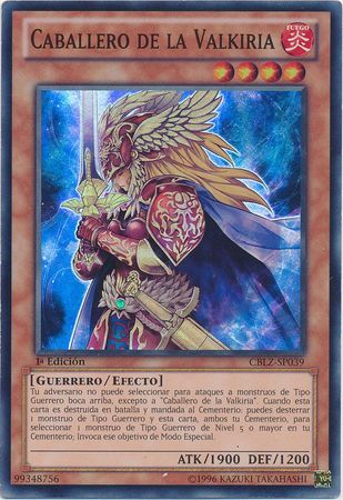 Caballero de la Valkiria CBLZ SP039 Super Rare 1st Edition Spanish Yugioh Cards Caballero de la Valkiria CBLZ SP039 Super Rare 1st Edition Spanish Yugioh Cards