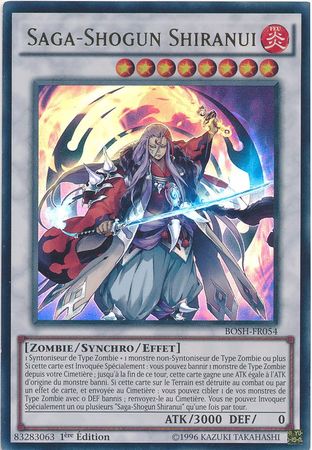 Saga Shogun Shiranui BOSH FR054 Ultra Rare 1st Edition French Yugioh Cards Saga Shogun Shiranui BOSH FR054 Ultra Rare 1st Edition French Yugioh Cards