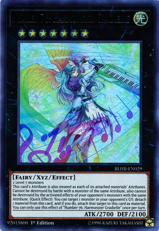 Number 76 Harmonizer Gradielle BLHR EN029 Ultra Rare 1st Edition Number 76 Harmonizer Gradielle BLHR EN029 Ultra Rare 1st Edition