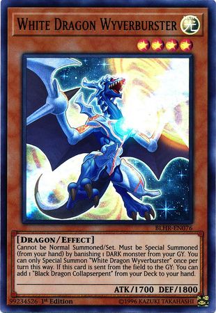 White Dragon Wyverburster BLHR EN076 Ultra Rare 1st Edition Battles of Legend Hero s Revenge Singles White Dragon Wyverburster BLHR EN076 Ultra Rare 1st Edition Battles of Legend Hero s Revenge Singles