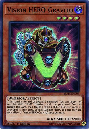 Vision HERO Gravito BLHR EN009 Ultra Rare 1st Edition Vision HERO Gravito BLHR EN009 Ultra Rare 1st Edition