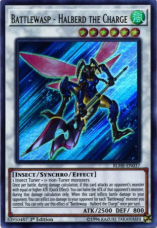 Battlewasp Halberd the Charge BLHR EN037 Ultra Rare 1st Edition Battlewasp Halberd the Charge BLHR EN037 Ultra Rare 1st Edition