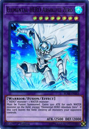 Elemental HERO Absolute Zero - BLHR-EN065 - Ultra Rare 1st Edition