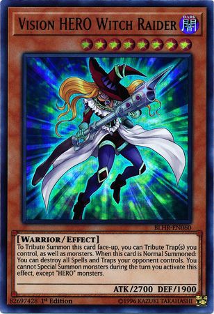 Vision HERO Witch Raider BLHR EN060 Ultra Rare 1st Edition Battles of Legend Hero s Revenge Singles Vision HERO Witch Raider BLHR EN060 Ultra Rare 1st Edition Battles of Legend Hero s Revenge Singles
