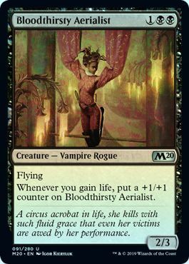 Bloodthirsty Aerialist 091 280 Foil Magic 2020 M20 Foil Singles Bloodthirsty Aerialist 091 280 Foil Magic 2020 M20 Foil Singles