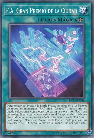 F A Gran Premio de la Ciudad EXFO SP088 Common Spanish Yugioh Cards F A Gran Premio de la Ciudad EXFO SP088 Common Spanish Yugioh Cards