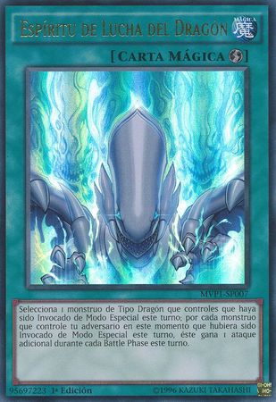 Espiritu de Lucha del Dragon MVP1 SP007 Ultra Rare Spanish Yugioh Cards Espiritu de Lucha del Dragon MVP1 SP007 Ultra Rare Spanish Yugioh Cards