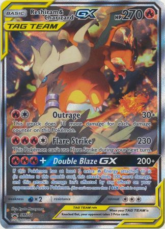 Reshiram & Charizard GX - SM201 - Alternate Art Promo