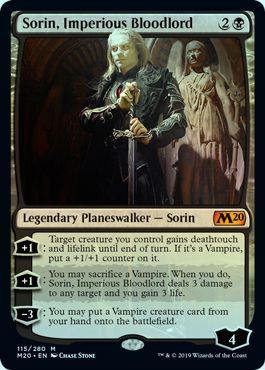 Sorin Imperious Bloodlord 115 280 Foil Magic 2020 M20 Foil Singles Sorin Imperious Bloodlord 115 280 Foil Magic 2020 M20 Foil Singles