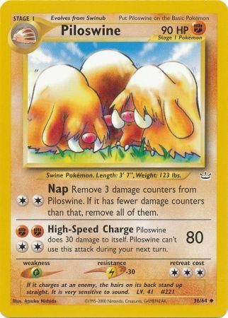 Piloswine 36 64 Uncommon Unlimited Neo Revelation Unlimited Singles Piloswine 36 64 Uncommon Unlimited Neo Revelation Unlimited Singles