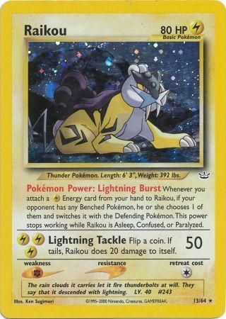 Raikou Neo Revelation Unlimited Pokemon Trollandtoad