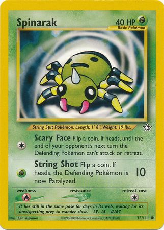 Spinarak 75 111 Common Unlimited Neo Genesis Unlimited Singles Spinarak 75 111 Common Unlimited Neo Genesis Unlimited Singles