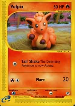 Vulpix 136 165 Common Expedition Singles Vulpix 136 165 Common Expedition Singles