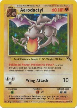 Mavin  🔥Aerodactyl 16/62 Non Holo Rare Pokemon Fossil Card TCG