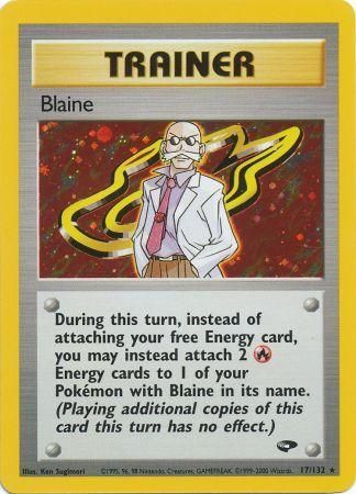 Pokemon Gym Challenge Rare Card #100/132 Blaine 