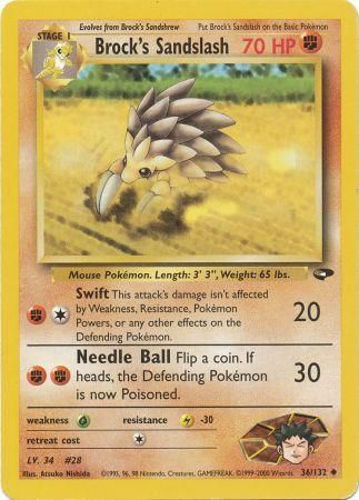 Brock s Sandslash 36 132 Uncommon Unlimited Brock s Sandslash 36 132 Uncommon Unlimited