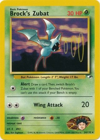 Brock s Zubat 24 132 Rare Unlimited Gym Heroes Unlimited Singles Brock s Zubat 24 132 Rare Unlimited Gym Heroes Unlimited Singles