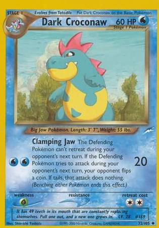 Dark Croconaw 32 105 Uncommon Unlimited Neo Destiny Unlimited Singles Dark Croconaw 32 105 Uncommon Unlimited Neo Destiny Unlimited Singles