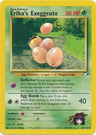 Erika s Exeggcute 43 132 Uncommon Unlimited Gym Heroes Unlimited Singles Erika s Exeggcute 43 132 Uncommon Unlimited Gym Heroes Unlimited Singles