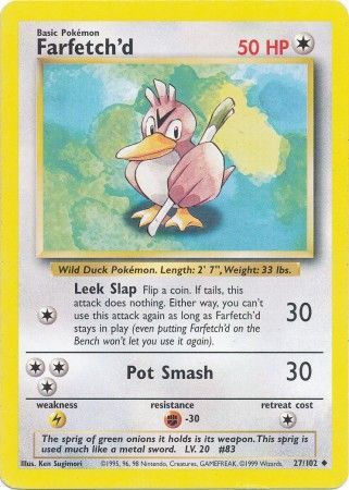 Pokémon Card Database - Base - #27 Farfetch'd