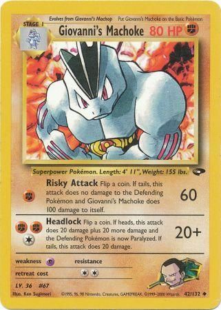 Giovanni s Machoke 42 132 Uncommon Unlimited Gym Challenge Unlimited Singles Giovanni s Machoke 42 132 Uncommon Unlimited Gym Challenge Unlimited Singles