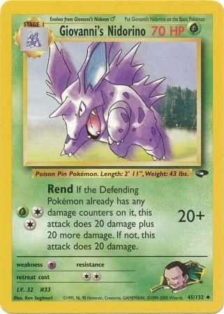 Giovanni s Nidorino 45 132 Uncommon Unlimited Giovanni s Nidorino 45 132 Uncommon Unlimited