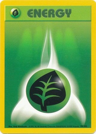 Pokemon 1st Edition Base Set Grass Energy 99/102