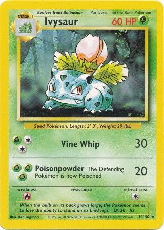 30/102 Ivysaur Pokémon 