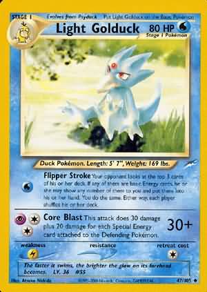 Light Golduck 47 105 Uncommon Unlimited Neo Destiny Unlimited Singles Light Golduck 47 105 Uncommon Unlimited Neo Destiny Unlimited Singles