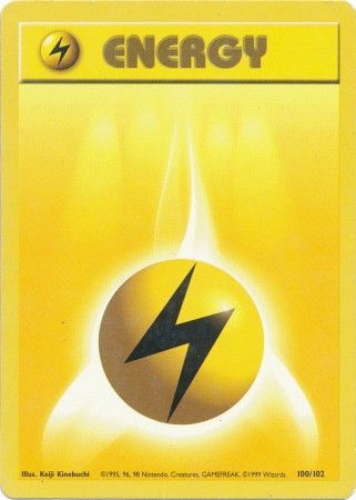 Pokemon Lightning Energy Base Set Card 100/102 Unlimited Lot of 10 Cards 1999