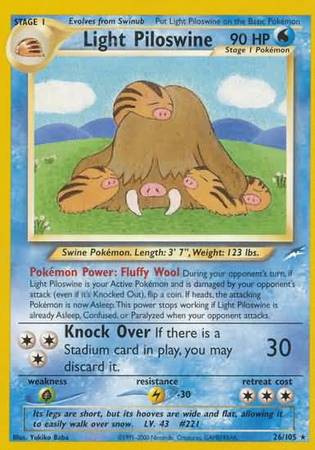 Light Piloswine 26 105 Rare Unlimited Neo Destiny Unlimited Singles Light Piloswine 26 105 Rare Unlimited Neo Destiny Unlimited Singles