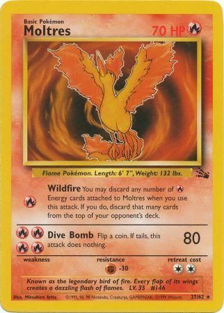 Moltres Giant Pokemon Card Print 