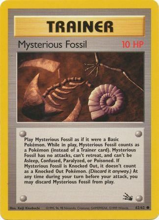 POKEMON MYSTERIOUS FOSSIL 62/62 1ST EDITION 