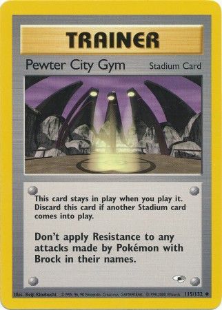 Pewter City Gym 115 132 Uncommon Unlimited Pewter City Gym 115 132 Uncommon Unlimited