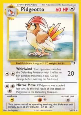 Pidgeotto 34 110 Rare Legendary Collection Singles Pidgeotto 34 110 Rare Legendary Collection Singles