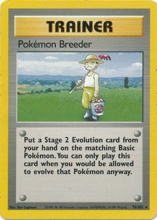 Pokemon Breeder Base Set Unlimited Pokemon Trollandtoad