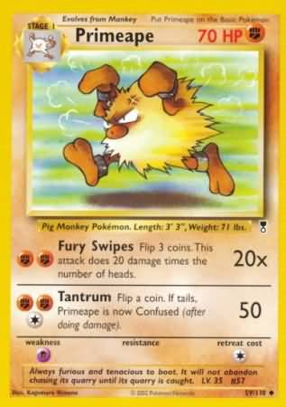 Primeape 59 110 Uncommon Legendary Collection Singles Primeape 59 110 Uncommon Legendary Collection Singles